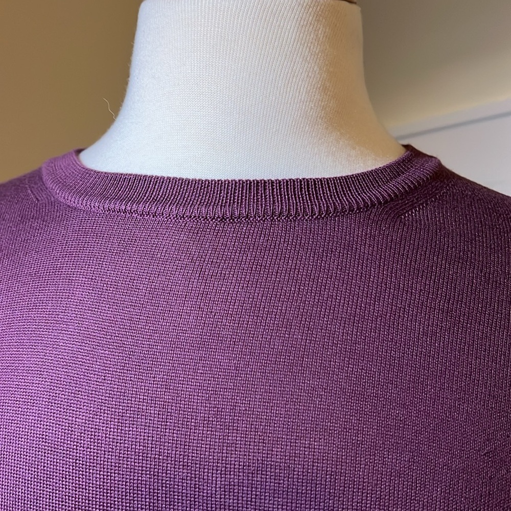 Men’s Officine Generale Cotton Crewneck Sweater, Size XXL, exaggerated cuffs